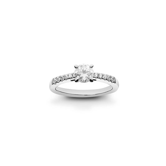 Solitaire accompagné Diamant Responsable 1 ct