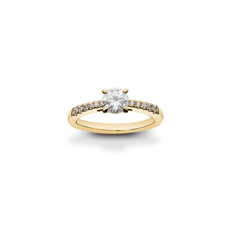 Solitaire accompagné Diamant Responsable 1 ct