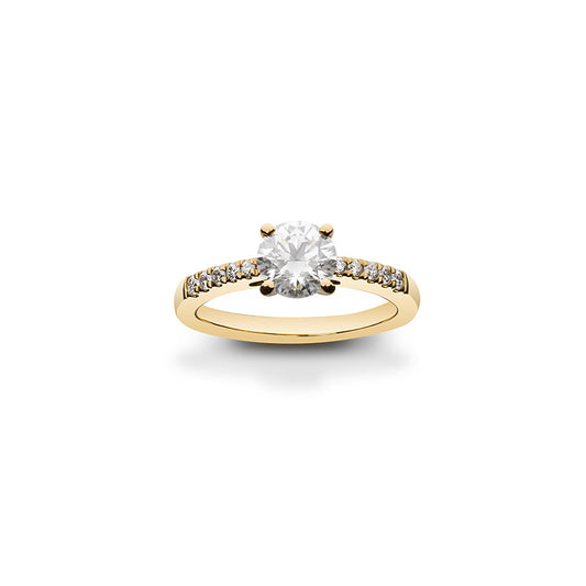Promesse Couronnée Solitaire Diamant Responsable 1,26 ct